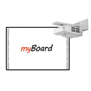 Zestaw interaktywny myBoard Black 82'' + projektor ultra krótkoogniskowy NEC UM301X