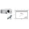 Zestaw projektor Optoma HD27e + ekran ręczny Optoma DS-9092 PWC - 1