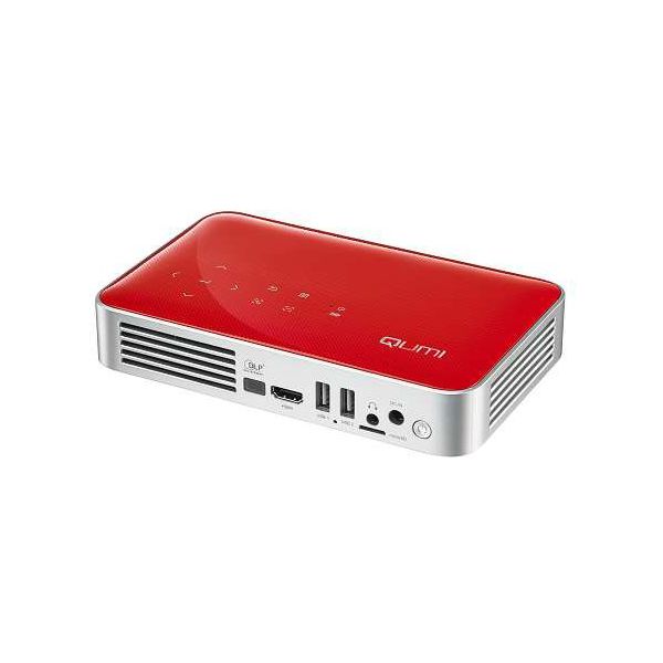 Projektor Qumi Q38 FullHD przenośny bateria 12000 mAh czerwony WiFi - 2