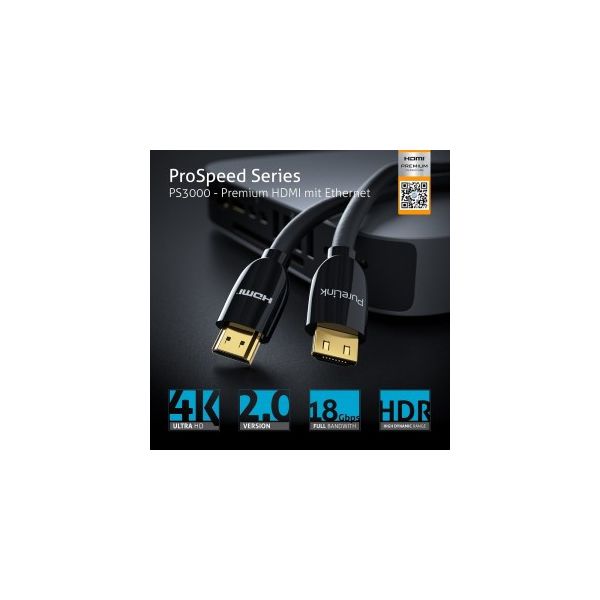 Kabel HDMI 2.0 pełne 4k z HDR Purelink PS3000-018 1,8 m Prospeed - 1