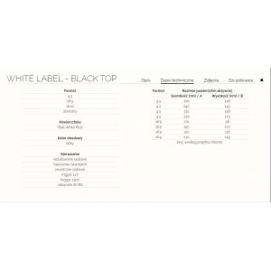 Ekran Kauber White Label Black Top 170x128 (4:3) 84" Matt White Plus - 2