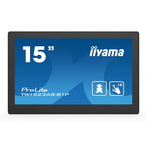 Monitor dotykowy iiyama ProLite TW1523AS-B1P 15", Android, PoE, mikrofon, głośniki - 1