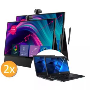 Aktywna Tablica Zestaw: 2x monitor Newline Flex + 2x laptop Acer