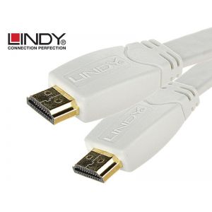 Lindy HDMI płaski biały 2.0 (Standard Speed) Full HD - 5m