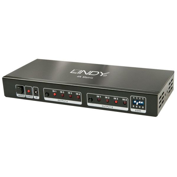 Lindy 38049 switch HDMI 4x2 Matrix 1.4 4K - 1